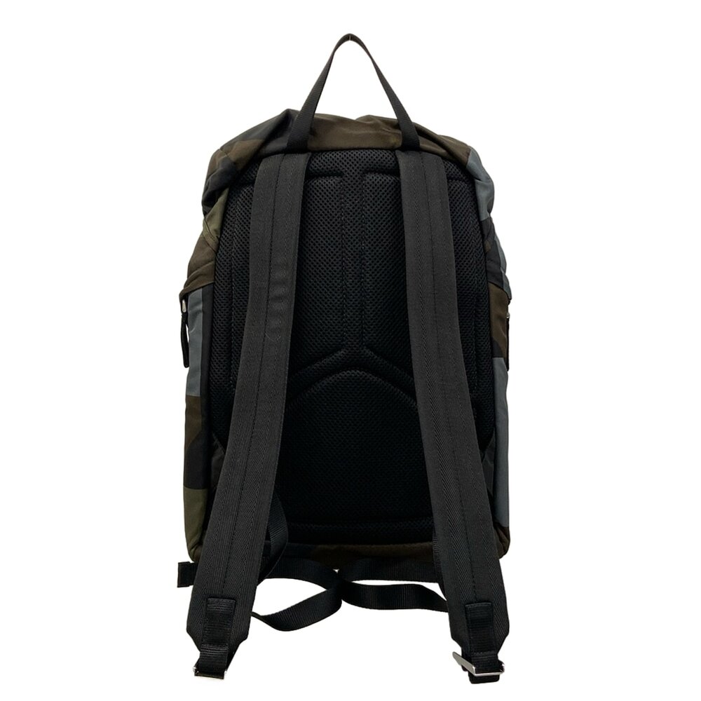 Prada Backpack 2VZ062 Dark Green Black Multi - Picture 3 of 8